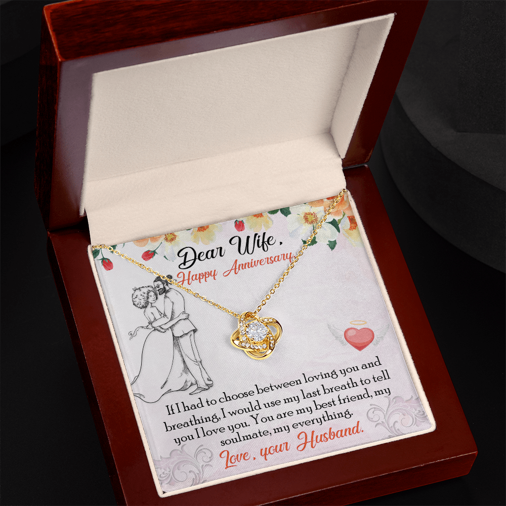 To My Wife – Soulmate Necklace with Anniversary Message Card