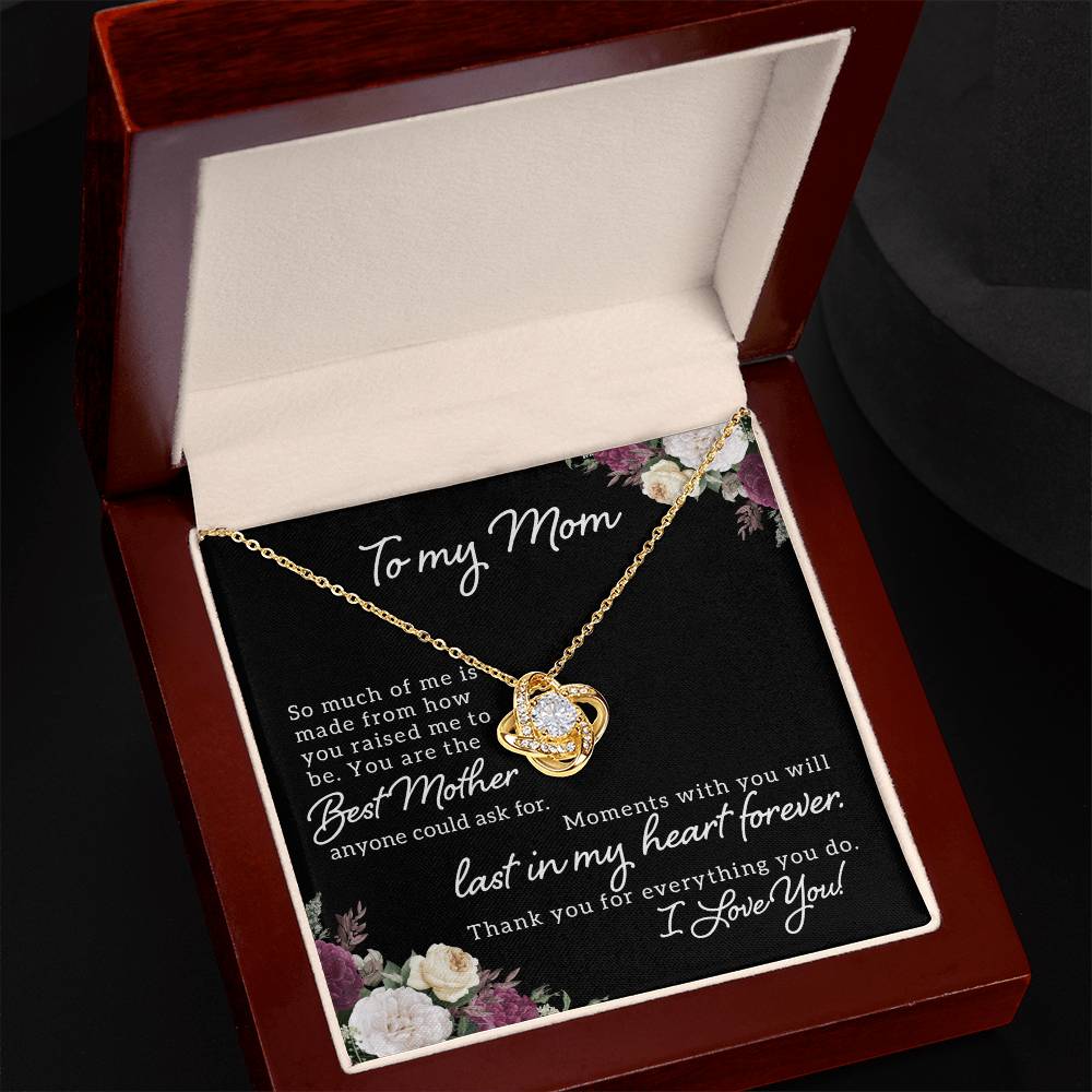 To My Mom – Elegant Necklace with Love and Gratitude Message