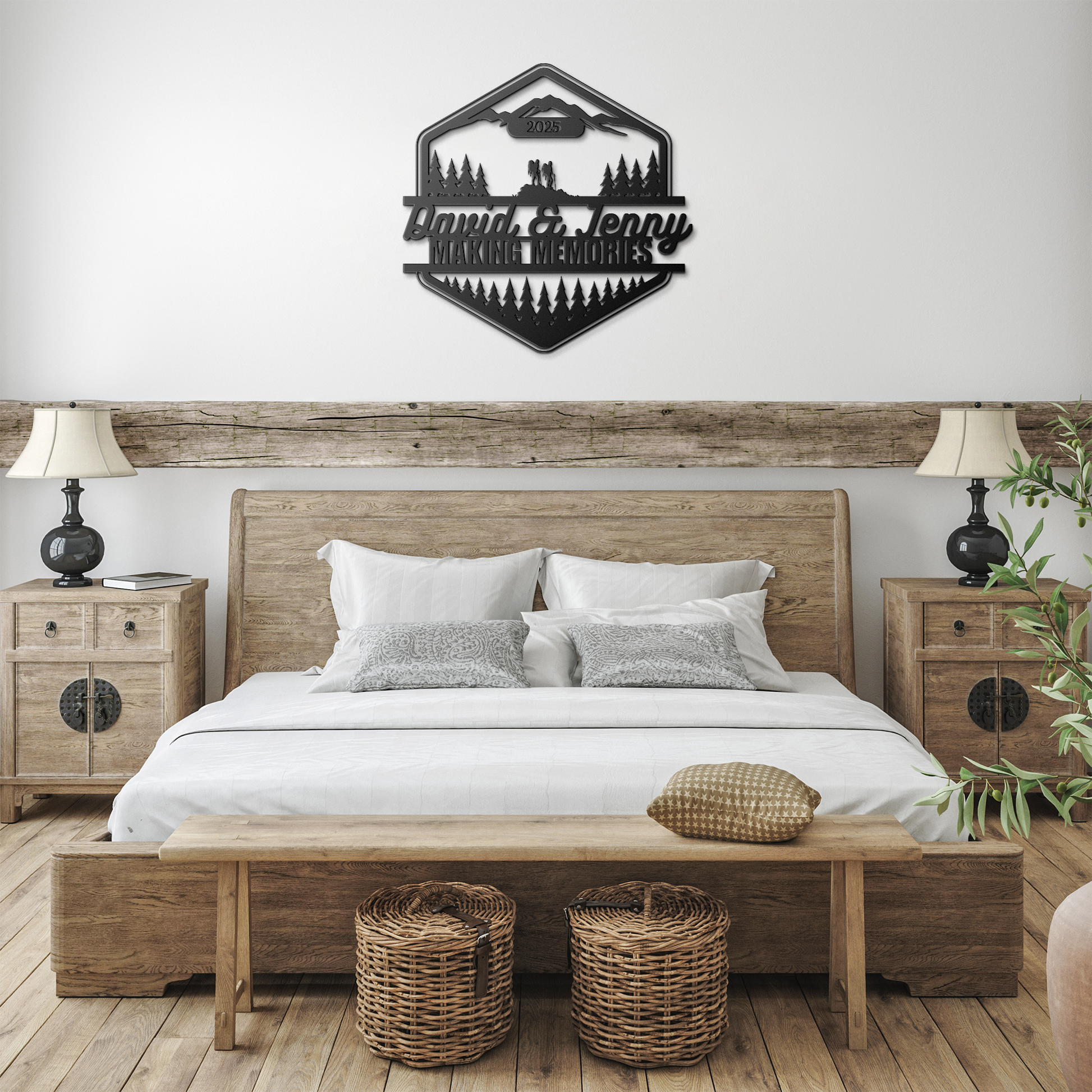 Making_memories_wall_metal_art_Black_Farmhouse_Bedroom_Mockup.png