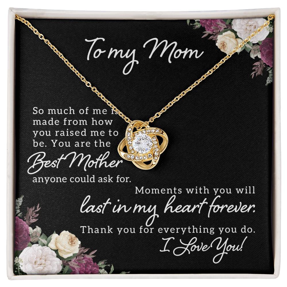 To My Mom – Elegant Necklace with Love and Gratitude Message