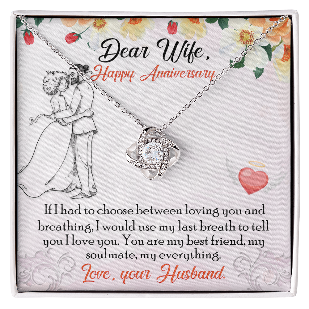 To My Wife – Soulmate Necklace with Anniversary Message Card