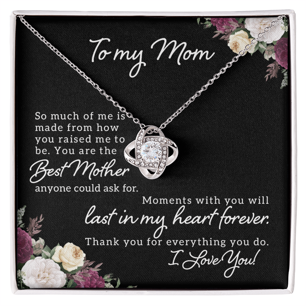 To My Mom – Elegant Necklace with Love and Gratitude Message