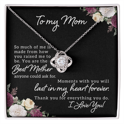 To My Mom – Elegant Necklace with Love and Gratitude Message