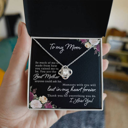 To My Mom – Elegant Necklace with Love and Gratitude Message