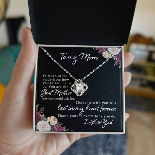 To My Mom – Elegant Necklace with Love and Gratitude Message