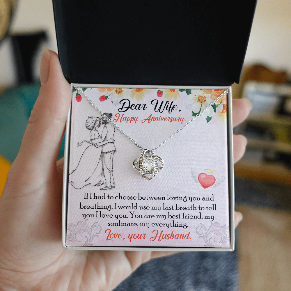 To My Wife – Soulmate Necklace with Anniversary Message Card